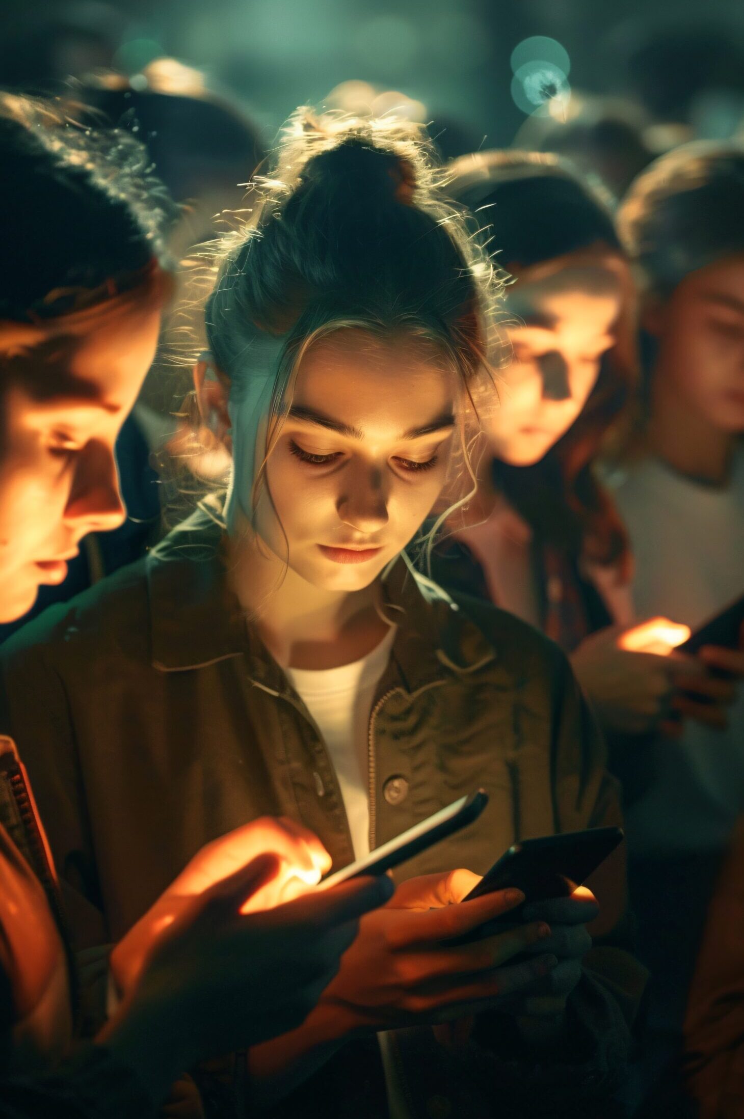 varias-pessoas-viciadas-nos-seus-dispositivos-inteligentes-percorrer-e-olhar-para-os-seus-ecras-scaled-e1761269870136 O "Jesus" que Você Adora é o Verdadeiro?